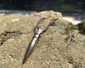 Iron Bullet Necklace – Gunmetal Military Tactical Pendant
