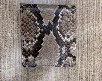 Personalized Python Skin Wallet: Engraved Leather Wallet