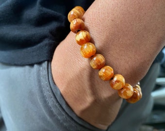 Wooden Bracelet - Unique and Elegant Wooden Pine Bracelet - Handmade Beaded Bracelet Men & Women - Many Color - Real wood bracelet
