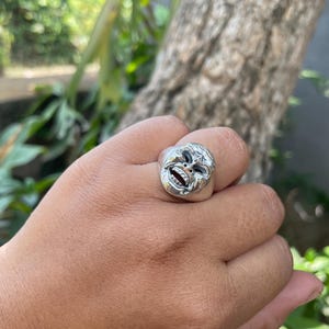 Sidakarya Silver Ring, Antique Ring For Men, Oxidized Men Jewelry, Bali Mythologic Jewelry, Gift For Him Her