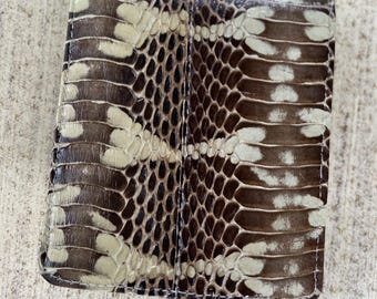 Personalized Cobra Skin Wallet: Engraved Leather Wallet