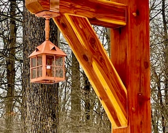 Cedar and Copper Lantern Post