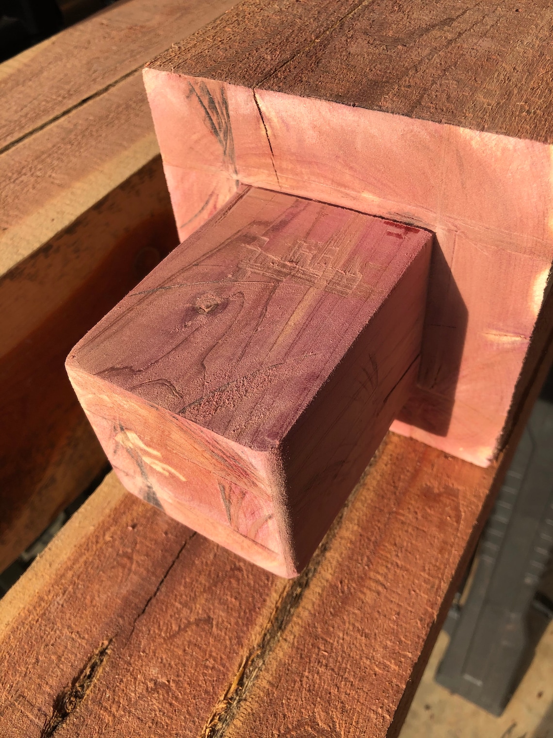 Cedar Mortise & Tenon Mailbox Post With Copper Mailbox. Etsy