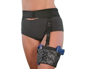 Luxury Thigh Holster & Garter Belt by HER TACTICAL