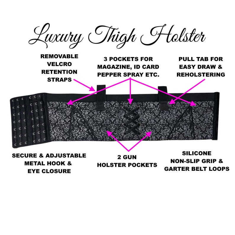 Luxury Thigh Holster & Garter Belt by HER TACTICAL Etsy