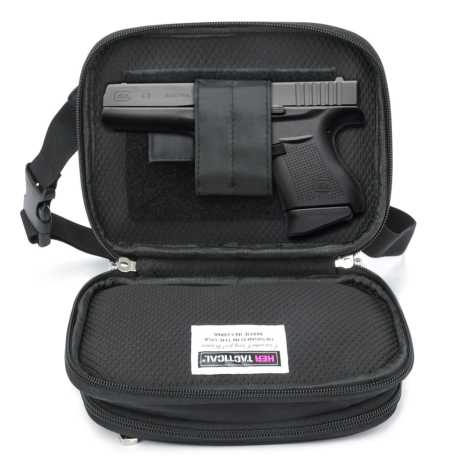 HER TACTICAL Concealed Carry Fanny Pack Gun Holster Bag for Compact or