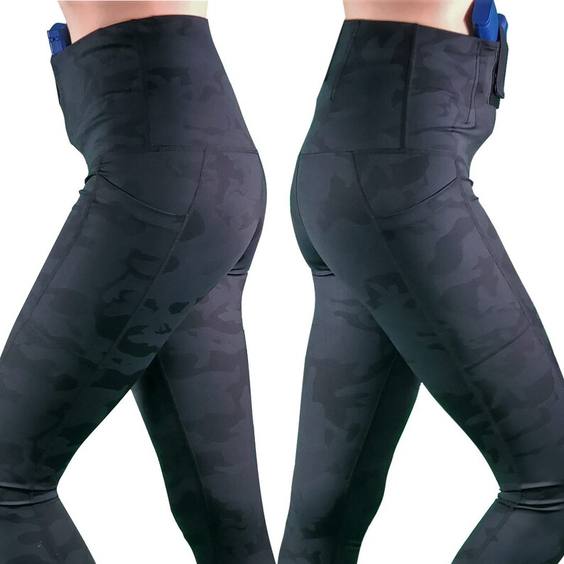 HER TACTICAL High Waisted Gun Holster Leggings Camo Etsy