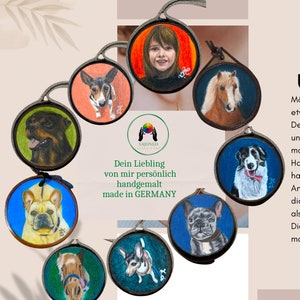 Ciondolo Portachiavi personalizzato Pet Ritratto Regalo speciale Promemoria Foto Animale personalmente dipinto individualmente