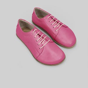 Öko Leder Sneakers Barfußschuhe, Minimalistischer Stil, Zero Drop Sohle (handgefertigt aus der Türkei, pflanzlich gegerbtes Büffelleder, flexibel)