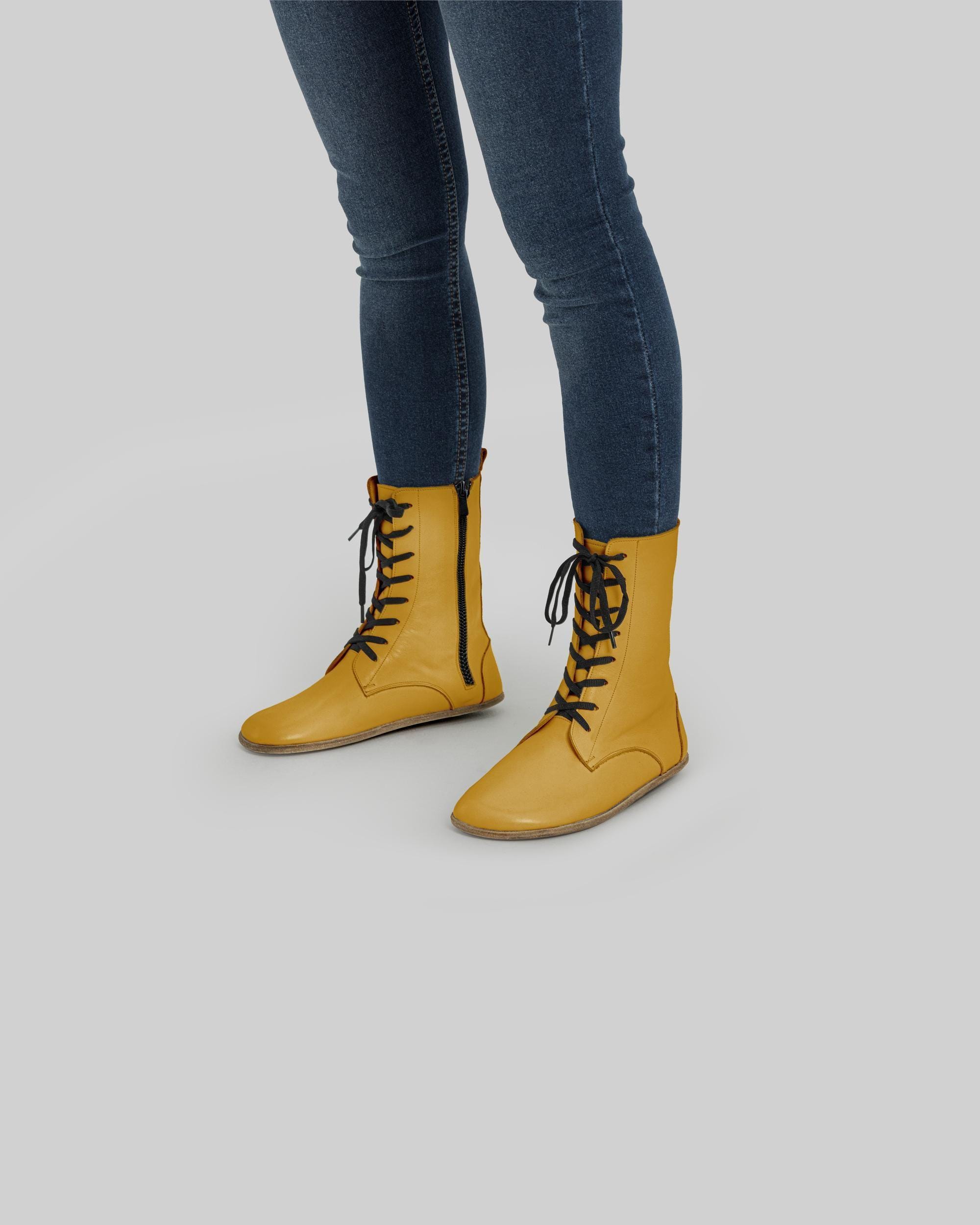 Mustard Yellow Boots - Etsy