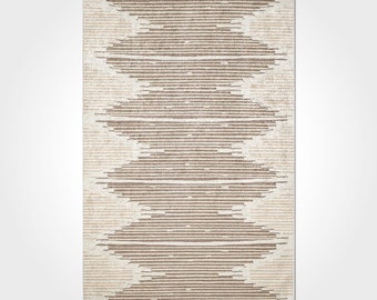 Cotton Washable Flatweave Decorative Area Rug Abstract Rug Size:Runner 2'8" x 5'