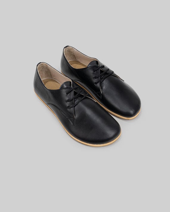 Black Soft Leather Oxfords Mens - Slow-craft Folk Turkish  display picture 1