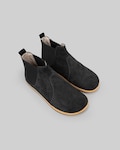 Mens Chelsea Boots Barefoot Design, Wide Toe Box, Zero Drop (Handmade Leather, Breathable Lining, Side Zipper Closure)
