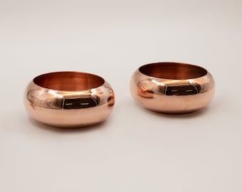 Double Copper Cookie Set, Handmade Copper Bowl Set, Decorative Copper Cookie Set, Mothers Day Gift, Handmade