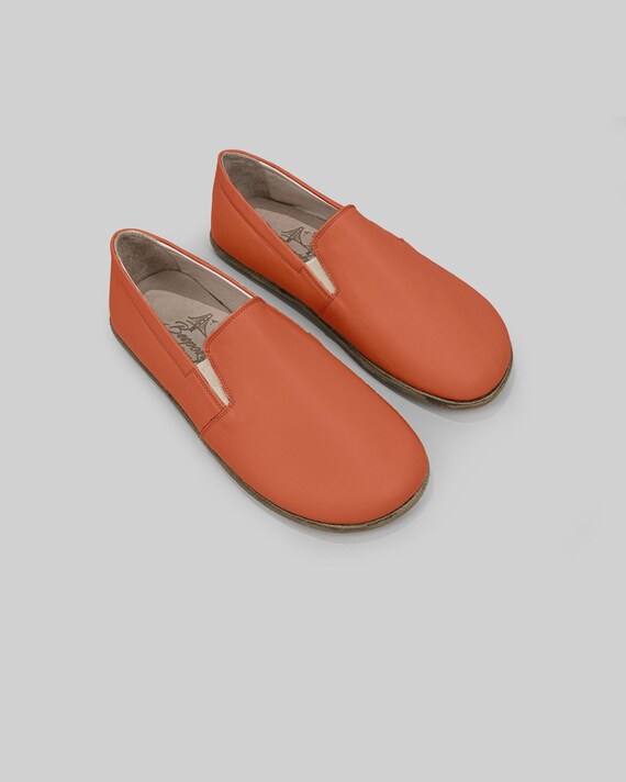 Wide Toe Box Handmade Barefoot Shoes Zero Drop Sole, Slip Resistant Natural Rubber, Cow Leather Upper, Foot Posture Support