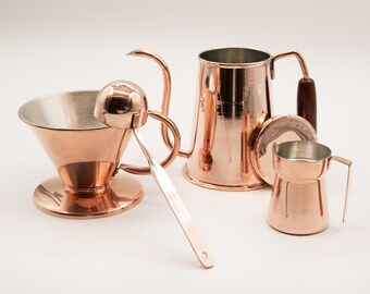 Copper Dripper Set, Handmade Dripper Set, Copper Set, Christmas Gift, Handmade Copper