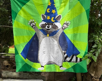 Magical Mayhem – Wizard Racoon Foundation Paper Piecing Pattern (48"x48") -DIGITAL DOWNLOAD ONLY