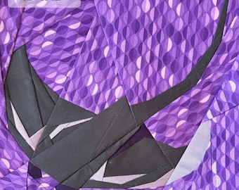 Giant Manta Ray Quilt Block – Foundation Paper Piecing Pattern (12"x12") -DIGITAL DOWNLOAD ONLY