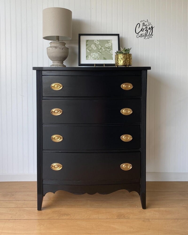 General Finishes Lamp Black Milk Paint Etsy