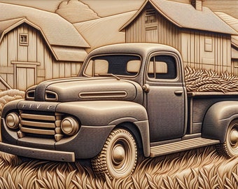 Farm Truck 3d stl voor CNC
