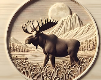 Moose 3d stl for CNC