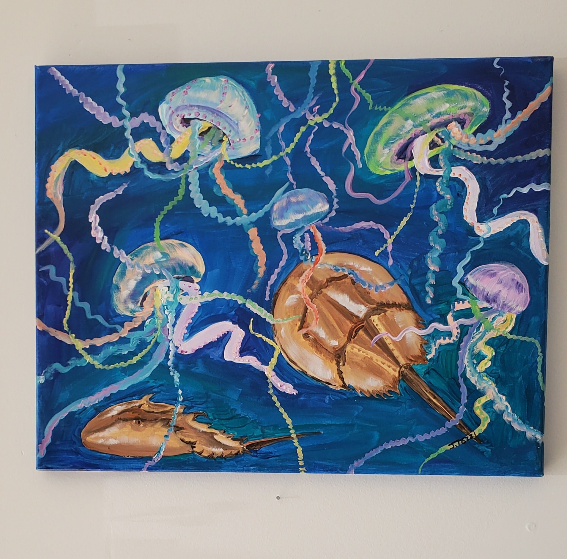 Jellyfish With Horseshoe Crab Etsy