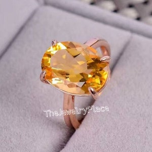 Yellow Topaz Ring-Women&#39;s Golden Topaz Ring-Yellow Gems Ring-925 Silver Women Ring-Natural Golden Topaz Ring-Oval Cut Topaz Ring