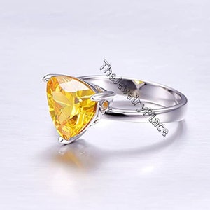 Solid Silver Golden Topaz Gemstone Ring-Handmade Ring-Statement Ring-Vintage Golden Topaz Ring-Unique Ring-Yellow Topaz Ring