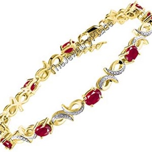 Bracelet Ruby, 925 Sterling Silver, Gemstone Bracelet, Tennis Bracelet, July Birthstone, Ruby Jewelry, Gift For Her, Women Jewelry