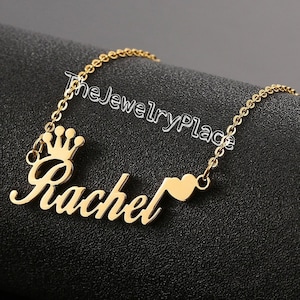14K Name Necklace - Personalized Necklace - Necklace with Name - Name Plate Necklace - Custom Name Jewelry - Necklace for Women