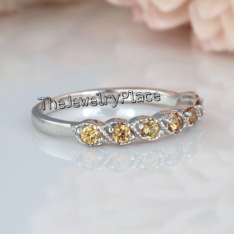 Yellow Topaz Band Etsy