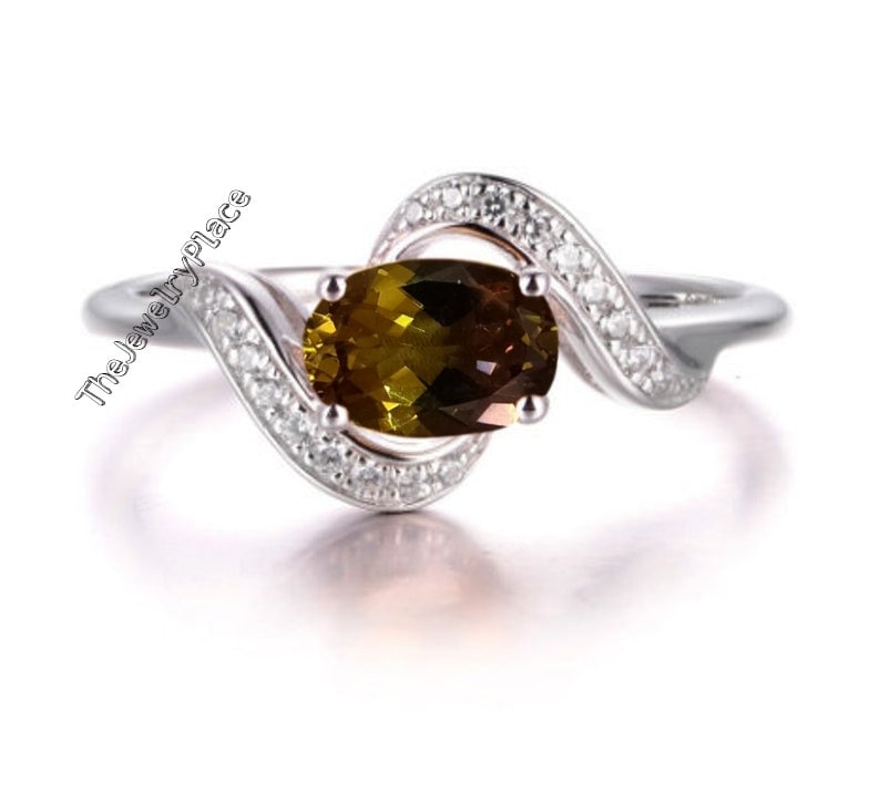 Unique Zultanite Ring 925 Silver Ring Promise Ring Oval Cut Colour Changing Ring 