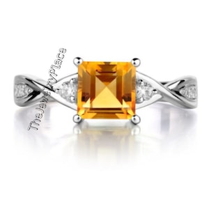 Vintage Topaz Ring, Natural Golden Topaz , Silver Jewelry Ring, Wedding Ring, Engagement Ring, Yellow Topaz Ring, November Birthstone Ring