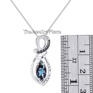 Dainty Alexandrite Necklace, 925 Sterling Silver ,Color Changing Gemstone, June Birthstone Alexandrite Pendant