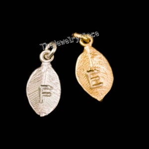 Add on Personalized Leaf Charm - Personalized Birthstone Initial Necklaces Personalized silver leaf for necklace