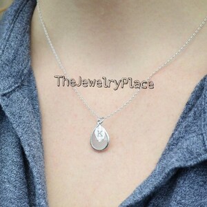 Piedra lunar, Colgante de perlas, Collar de piedra de nacimiento de junio, Collar de cumpleaños, Collar personalizado, Collar de dama de honor, Collar inicial