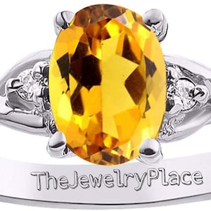 Topaz Wedding Ring-Yellow Topaz Ring-925 Sterling Silver Ring-Natural Golden Topaz Ring-Oval Cut Topaz Ring-November Birthstone Ring