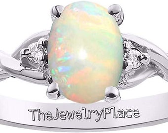 Beautiful Handmade Fire Opal Engagement Ring Oval Opal Wedding Ring Silver White Opal Ring Dainty Opal Ring Vintage Opal Ring for Women