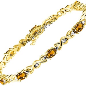 Dainty Yellow Topaz Bracelet-November Birthstone-Yellow Gemstone-Golden Topaz Bracelet-14K Gold Plated Bracelet-Golden TOPAZ Jewelry