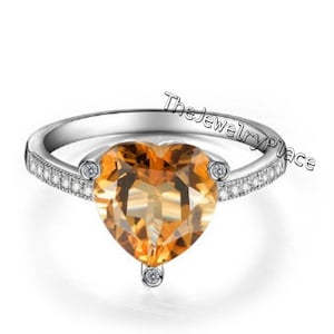 Women&#39;s Golden Topaz Ring-Yellow Topaz Ring-Vintage Ring-Birthstone Topaz Ring-Natural Golden Topaz Gemstone Ring-Promise Ring-Topaz Ring
