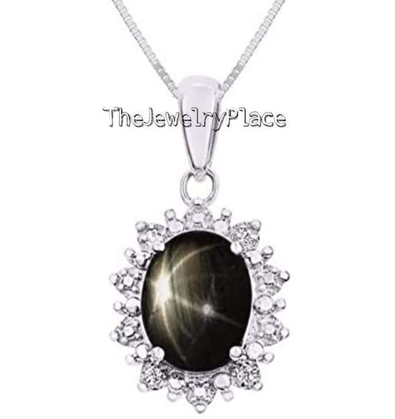 Vintage Black Star Pendant in 925 Sterling Silver Lindy Star