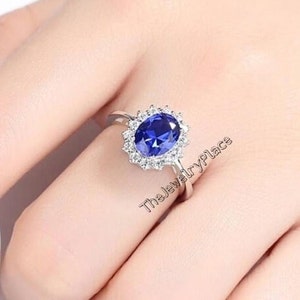 Beautiful Tanzanite Ring /Solid Silver 925/Statement Ring /Elegant Handmade Design Ring/Engagement Ring/Perfect Gift Ring For Her/