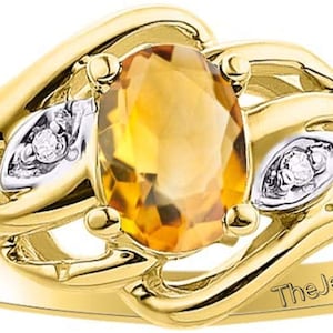 Topaz Engagement Ring-Yellow Topaz Ring-14k Gold Plated Ring-Natural Golden Topaz Ring-Oval Cut Topaz Ring-November Birthstone Ring