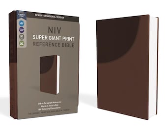 NIV SUPER GIANT Print Reference Bible: Red Letter [Brown Cover, 16.5 font]
