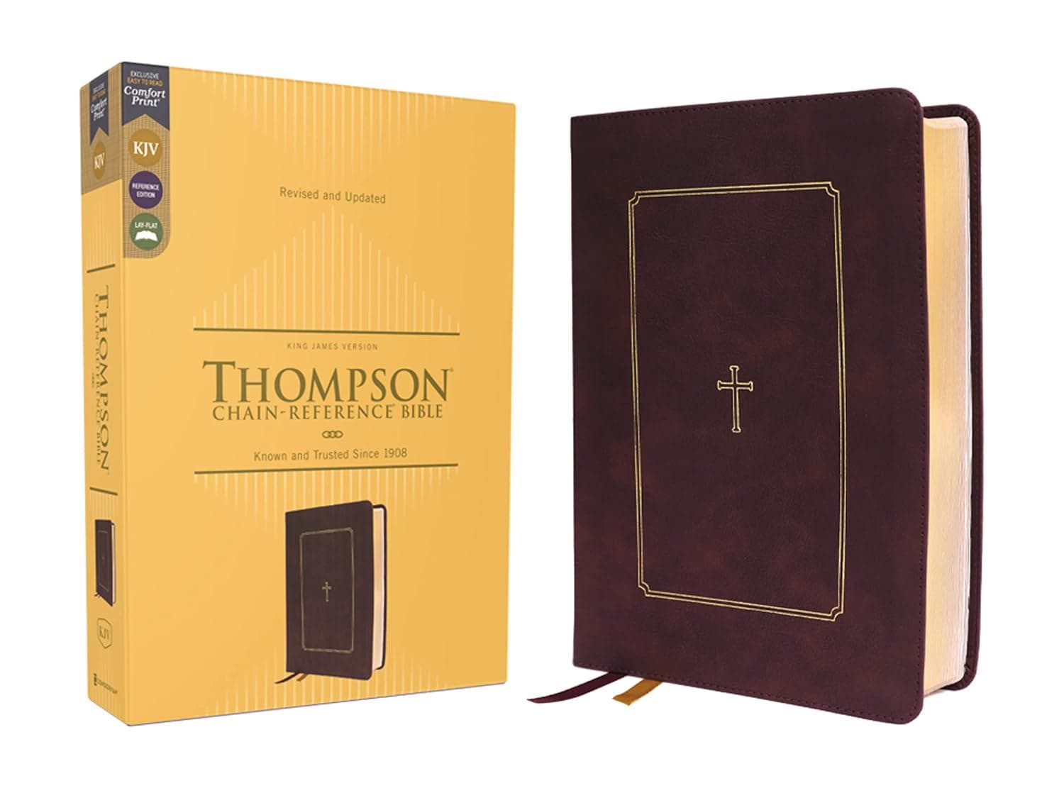 KJV Thompson Chain Reference Bible, Red Letter, Comfort Print [Brown Burgundy]