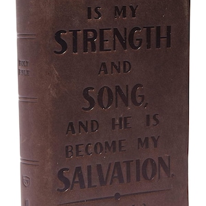 GENUINE LEATHER - KJV Bible, Red Letter, Personal Size [Brown]