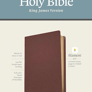 KJV STUDY BIBLE: Genuine Leather, Filament Study App Enabled, Red Letter - Giant Print