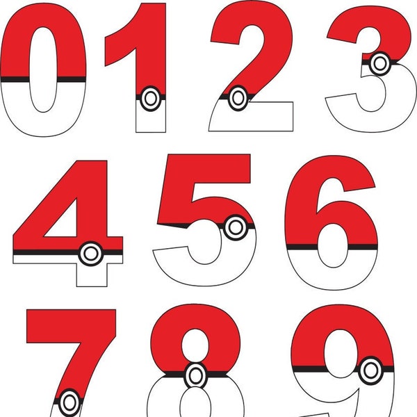 Pokemon Geburtstagszahlen SVG