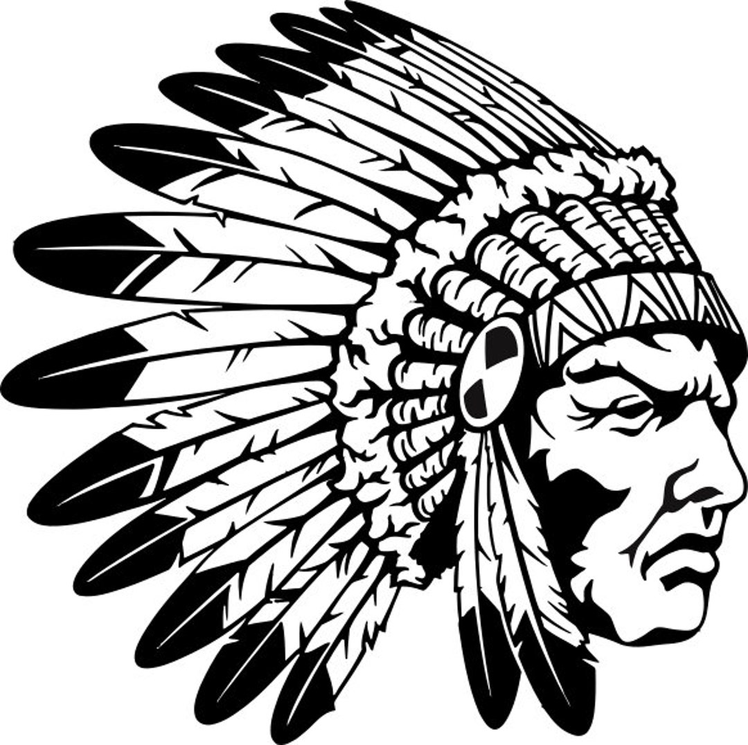 Indian Chief Black Silhouette