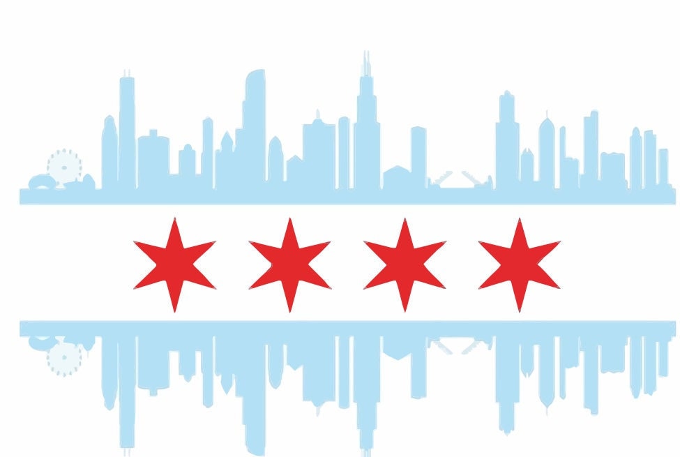 Chicago Flag SVG Etsy
